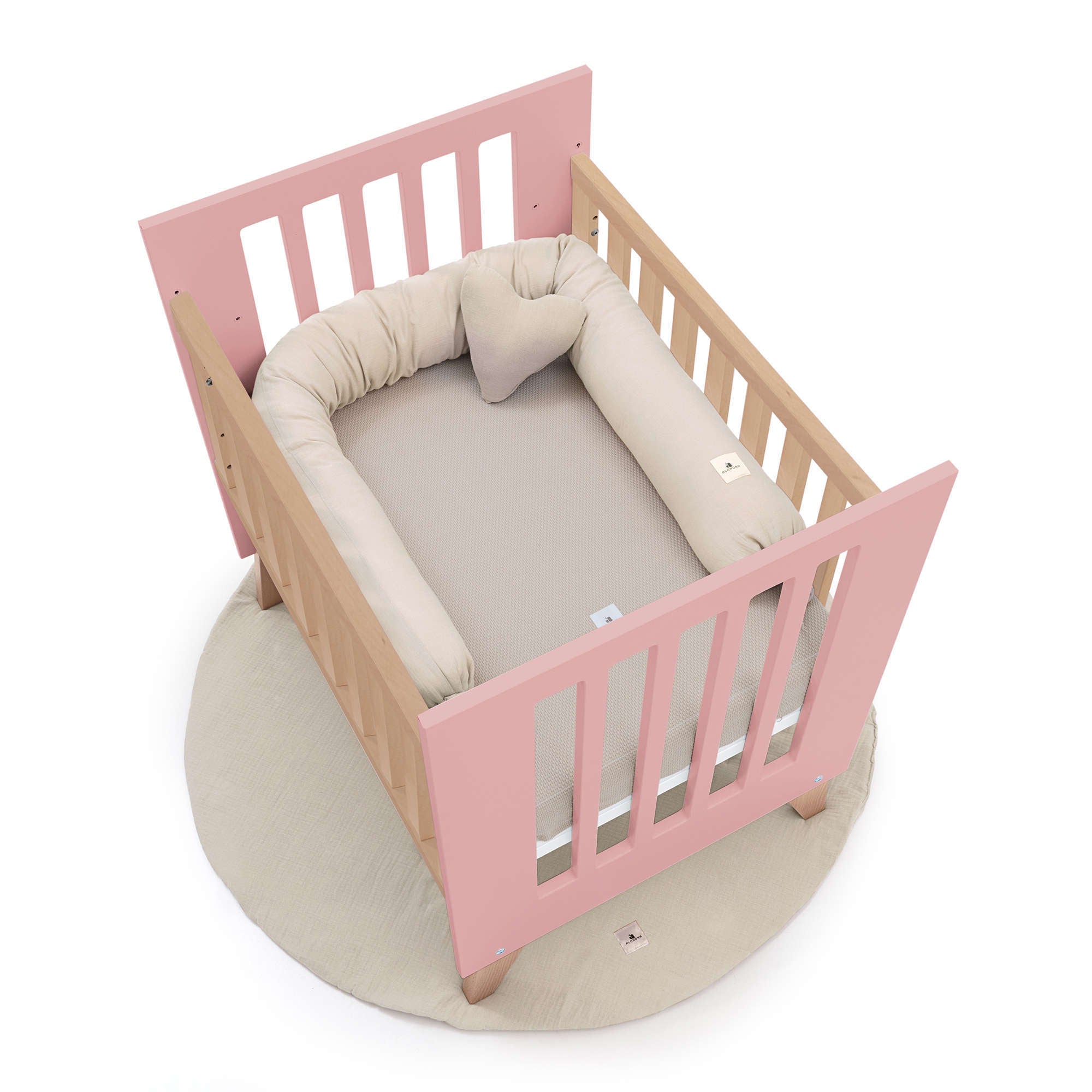 Minicuna colecho 60x80 cm (5en1) madera/rosado · Nexor Uno Quarzo C187RA-M5995