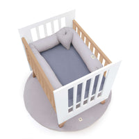 Minicuna colecho 60x80 cm (5en1) madera/blanca · Nexor Uno White C187RA-M7795