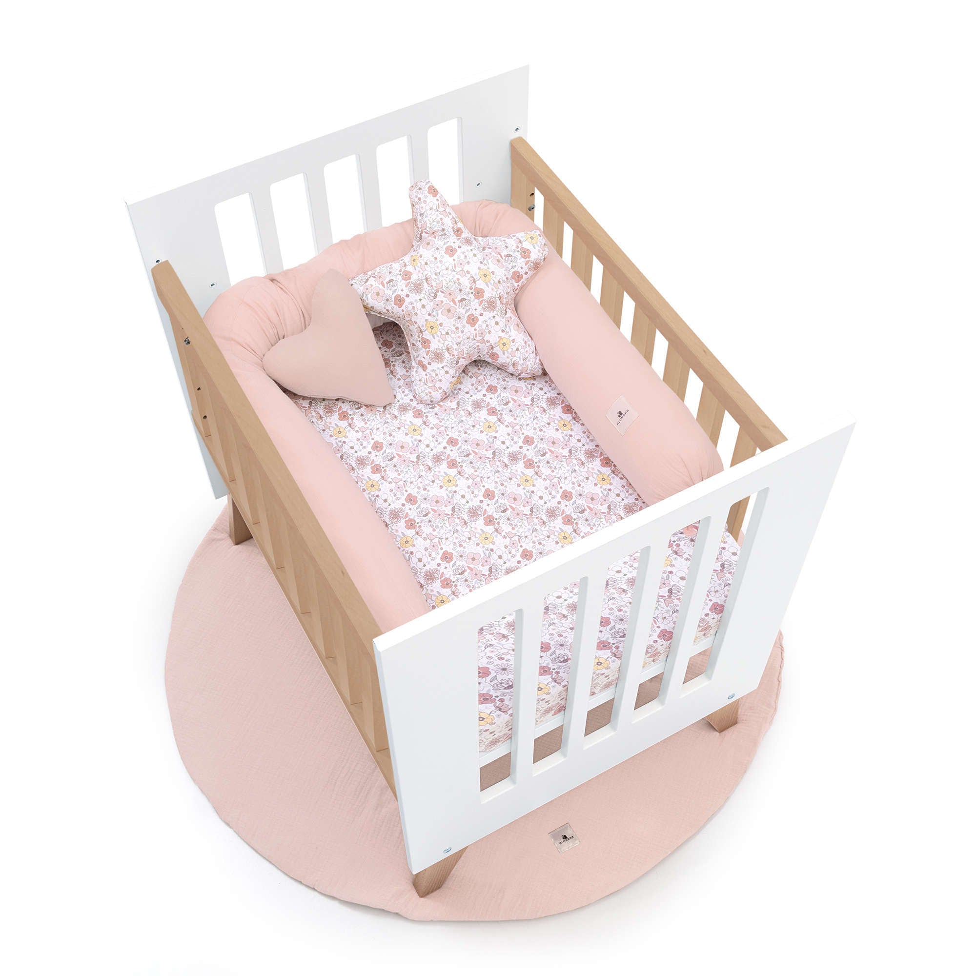 Minicuna colecho 60x80 cm (5en1) madera/blanca · Nexor Uno White C187RA-M7795