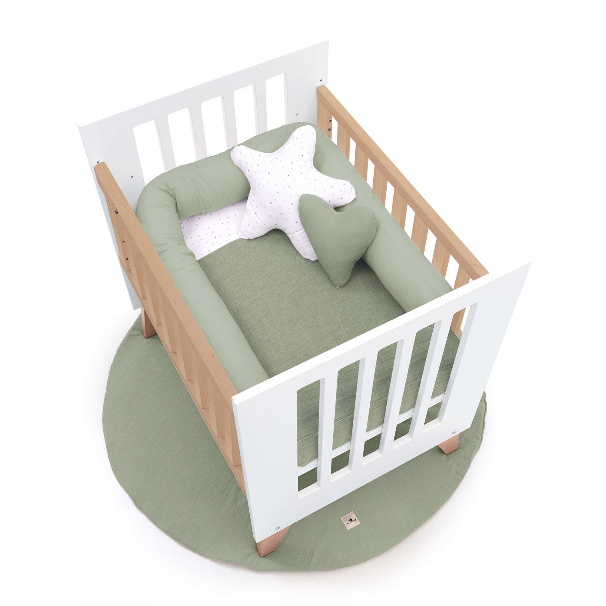 Minicuna colecho 60x80 cm (5en1) madera/blanca · Nexor Uno White C187RA-M7795