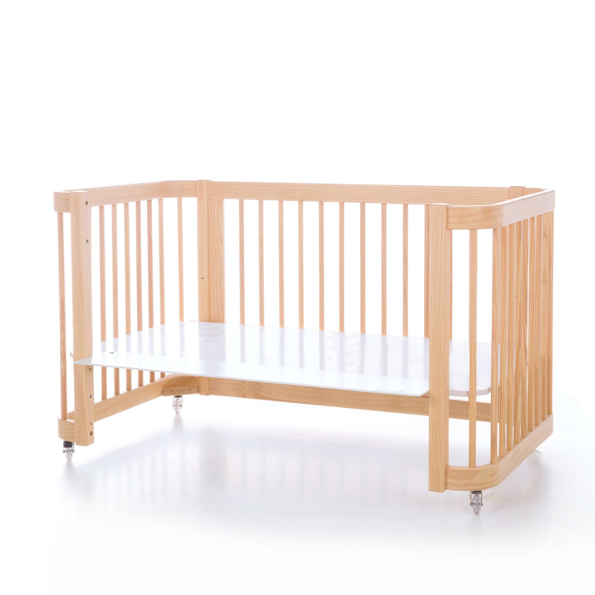 Cuna-Cama para bebé 70x140 cm (3en1) madera natural · Crea Due Nomad C300-M5000
