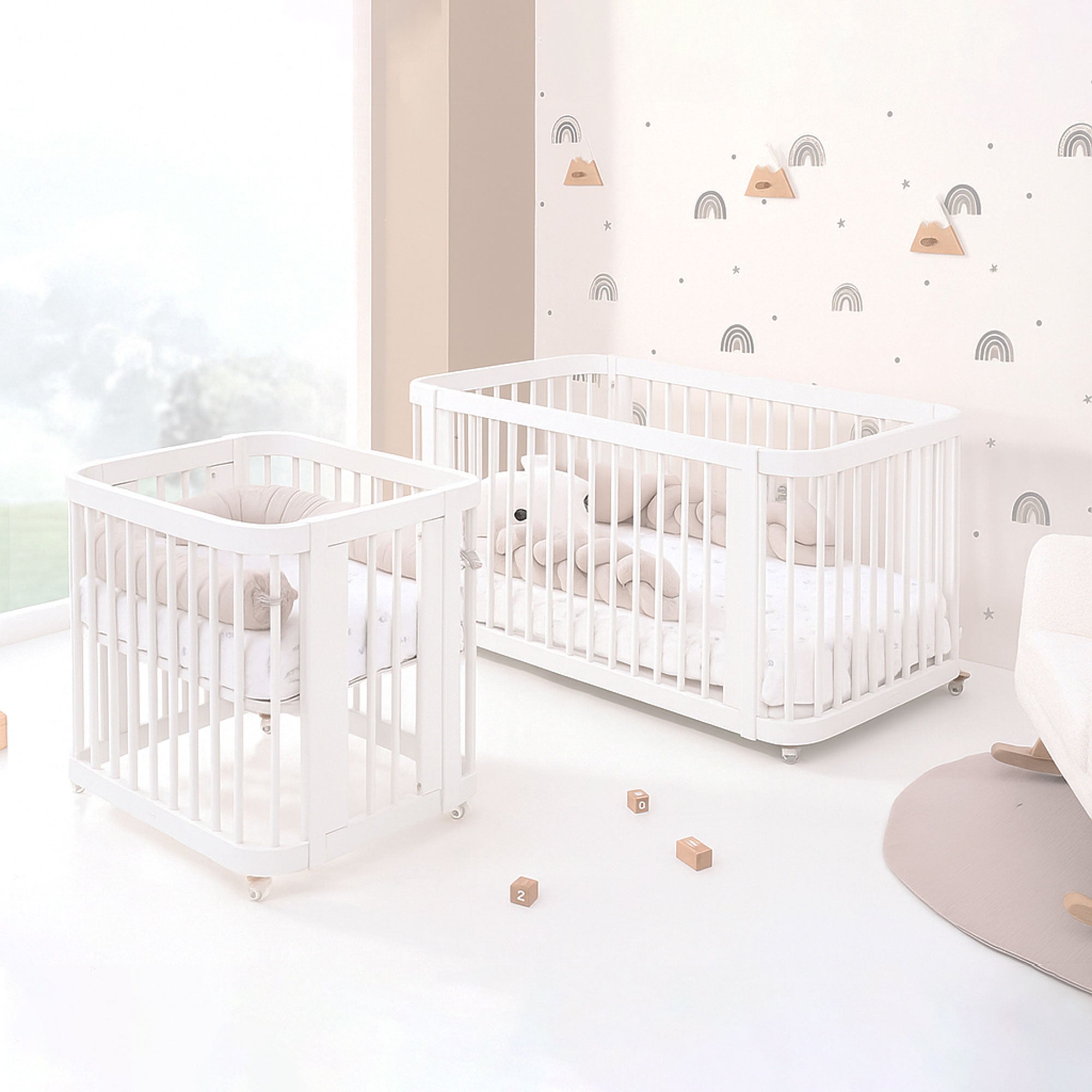 Minicuna, cuna 3 en 1 y cama (4en1) blanca · Crea Tre Bianco C301-M1100