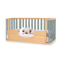 Cuna-cama-escritorio 70x140 cm (3en1) madera/verde · Crea Plus Due C350-M5057
