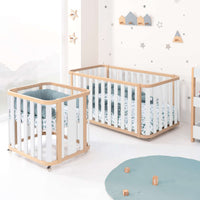 Minicuna-cuna-cama-escritorio (4en1) madera/blanco · Crea Plus Tre C351-M5011