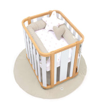 Minicuna de colecho ovalada 55x70 cm madera/blanco · Crea Plus Uno C354-M5011