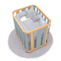 Minicuna de colecho ovalada 55x70 cm madera/verde · Crea Plus Uno C354-M5057