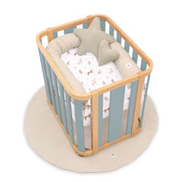 Minicuna de colecho ovalada 55x70 cm madera/verde · Crea Plus Uno C354-M5057