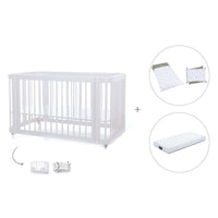 Cuna-Cama para bebé 70x140 cm (3en1) blanca · Crea Due Bianco C300-M1100