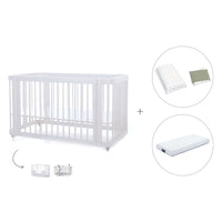 Cuna-Cama para bebé 70x140 cm (3en1) blanca · Crea Due Bianco C300-M1100