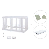 Cuna-Cama para bebé 70x140 cm (3en1) blanca · Crea Due Bianco C300-M1100