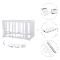 Cuna-Cama para bebé 70x140 cm (3en1) blanca · Crea Due Bianco C300-M1100