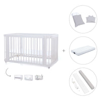 Cuna-Cama para bebé 70x140 cm (3en1) blanca · Crea Due Bianco C300-M1100