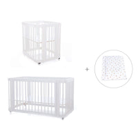 Minicuna, cuna 3 en 1 y cama (4en1) blanca · Crea Tre Bianco C301-M1100