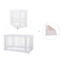 Minicuna, cuna 3 en 1 y cama (4en1) blanca · Crea Tre Bianco C301-M1100