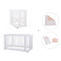 Minicuna, cuna 3 en 1 y cama (4en1) blanca · Crea Tre Bianco C301-M1100