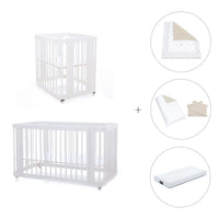 Minicuna, cuna 3 en 1 y cama (4en1) blanca · Crea Tre Bianco C301-M1100