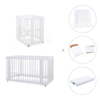 Minicuna, cuna 3 en 1 y cama (4en1) blanca · Crea Tre Bianco C301-M1100