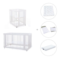 Minicuna, cuna 3 en 1 y cama (4en1) blanca · Crea Tre Bianco C301-M1100