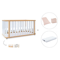 Cuna-cama-escritorio 70x140 cm (3en1) madera/blanco · Crea Plus Due C350-M5011