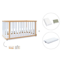 Cuna-cama-escritorio 70x140 cm (3en1) madera/blanco · Crea Plus Due C350-M5011