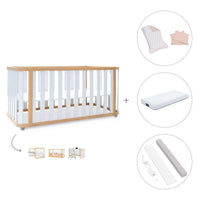 Cuna-cama-escritorio 70x140 cm (3en1) madera/blanco · Crea Plus Due C350-M5011