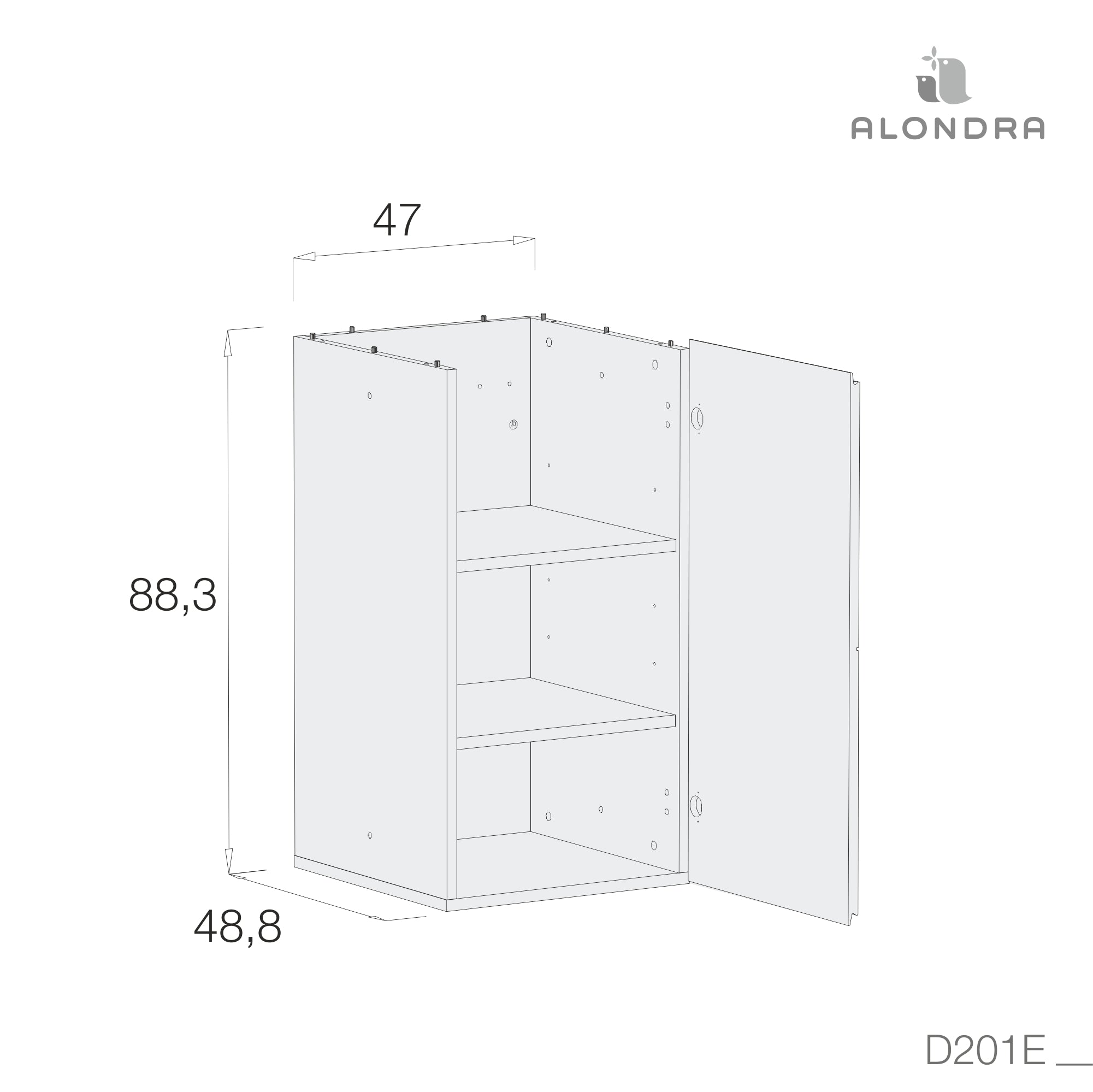 Cómoda infantil grande de 2 módulos (95cm) · D20121E