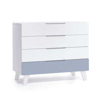Dormitorio infantil grande en blanco y azul para niños · Style Plus+ Blu denim