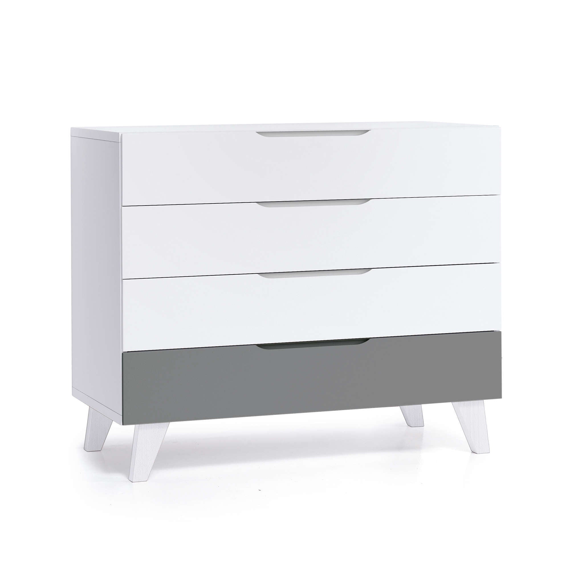 Dormitorio infantil grande en blanco/antracita · Style Plus+ Antracita