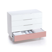 Habitación infantil bebés blanco y rosa pastel · Style Flamingo