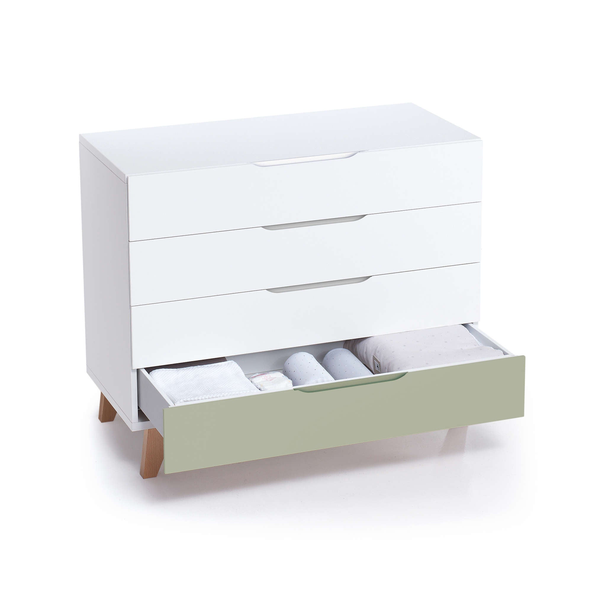 Cómoda infantil madera (4 cajones) estilo nórdico · Lifestyle D247R