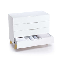 Cómoda bebé (4 cajones) con patas de madera · Nomad D247R