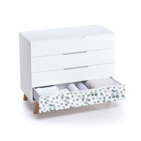 Set de cuna y cómoda infantil hojas eucalipto para niños · Lifestyle Musgo