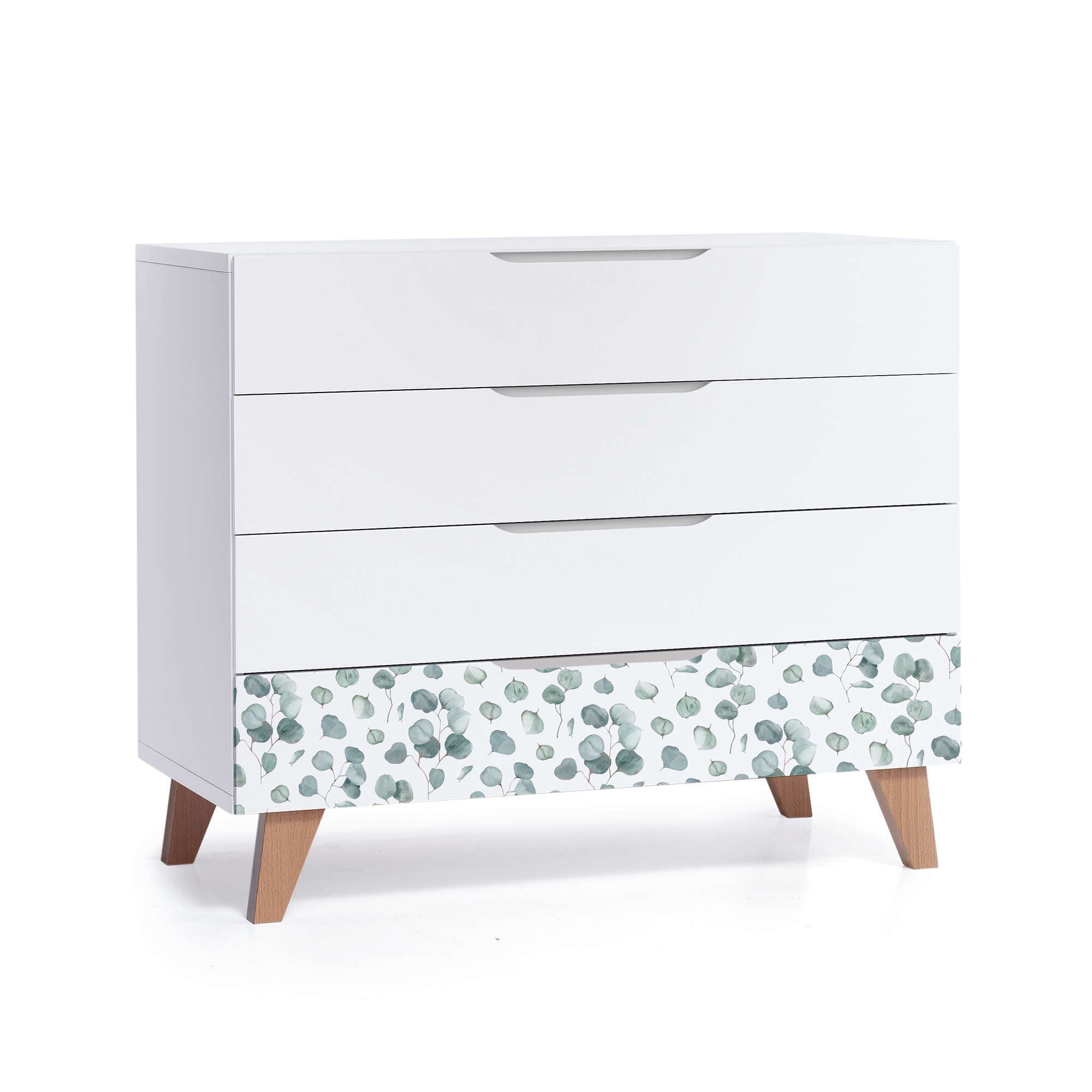 Set de cuna y cómoda infantil hojas eucalipto para niños · Lifestyle Musgo