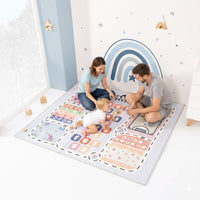 Alfombra de juegos infantil plegable (2 caras) 200x180 cm · Musgo FP118