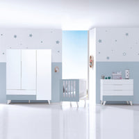 Dormitorio infantil grande en blanco y azul para niños · Style Plus+ Blu denim