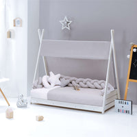 Toldo cama Montessori Homy XL (90x200 cm) gris · Delphin 6200NA-134