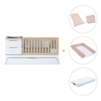 Cuna convertible blanco/madera 70x140 cm · Zen K460-M8411