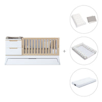 Cuna convertible blanco/madera 70x140 cm · Zen K460-M8411