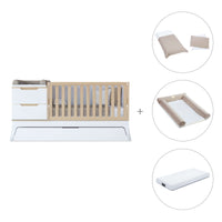 Cuna convertible blanco/madera 70x140 cm · Zen K460-M8411