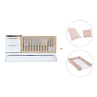 Cuna convertible blanco/madera 70x140 cm · Zen K460-M8411
