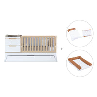 Cuna convertible blanco/madera 70x140 cm · Zen K460-M8411