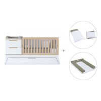 Cuna convertible blanco/madera 70x140 cm · Zen K460-M8411