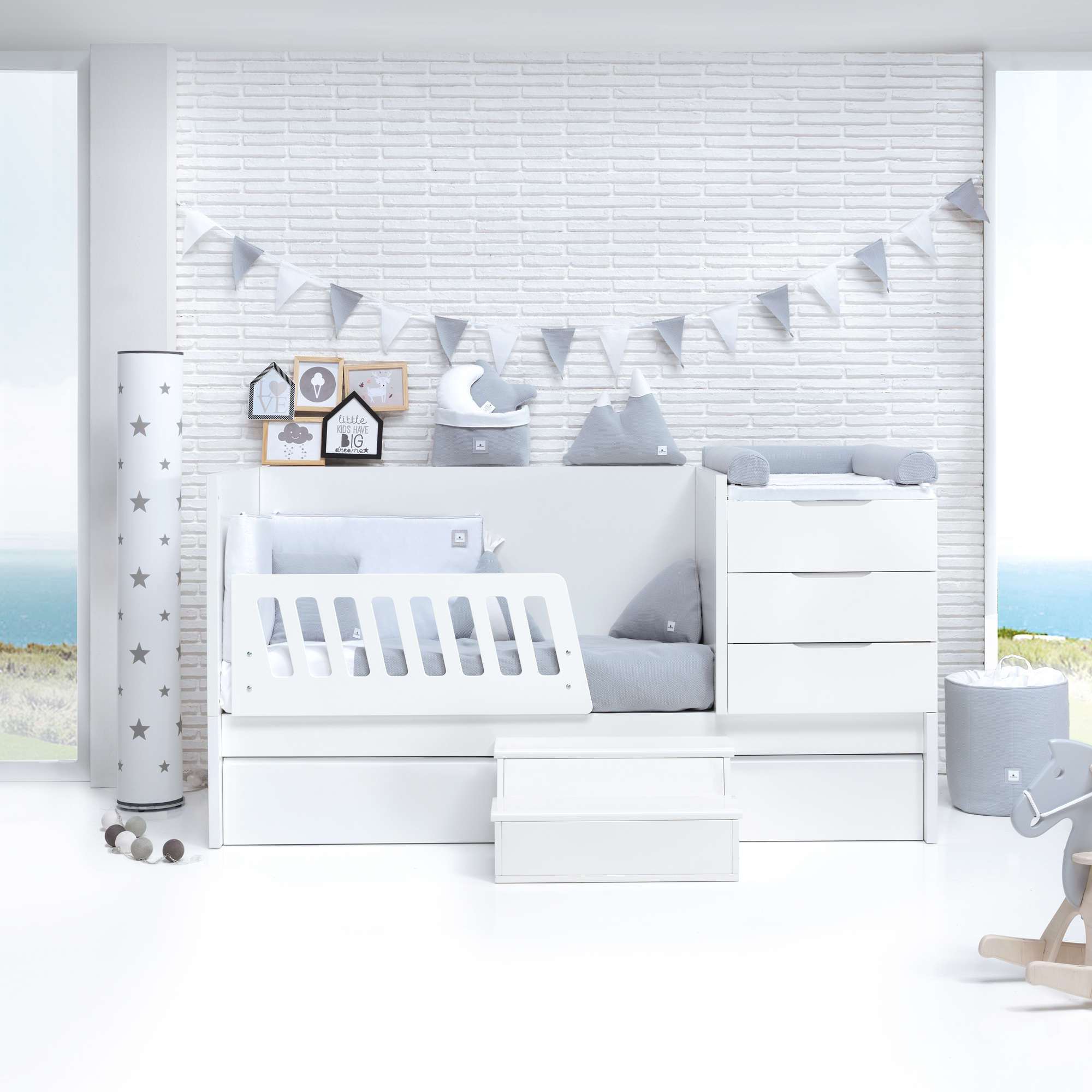 Cuna convertible 70x140 cm blanca · Sero More K546-M7700