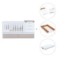 Cuna convertible 70x140 cm blanca/beige · Sero More K546-M7753