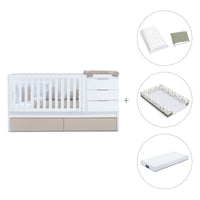 Cuna convertible 70x140 cm blanca/beige · Sero More K546-M7753