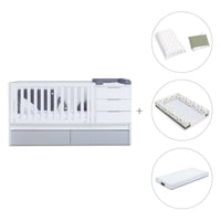 Cuna convertible 70x140 cm blanca/gris · Sero More K546-M7778