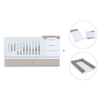 Cuna convertible 70x140 cm blanca/beige · Sero More K546-M7753