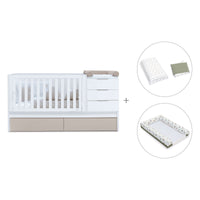 Cuna convertible 70x140 cm blanca/beige · Sero More K546-M7753