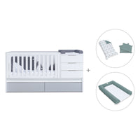 Cuna convertible 70x140 cm blanca/gris · Sero More K546-M7778