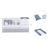 Cuna convertible 70x140 cm blanca/gris · Sero More K546-M7778